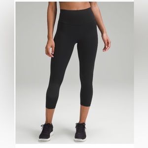 lululemon wunder train 23” crop black leggings size 14